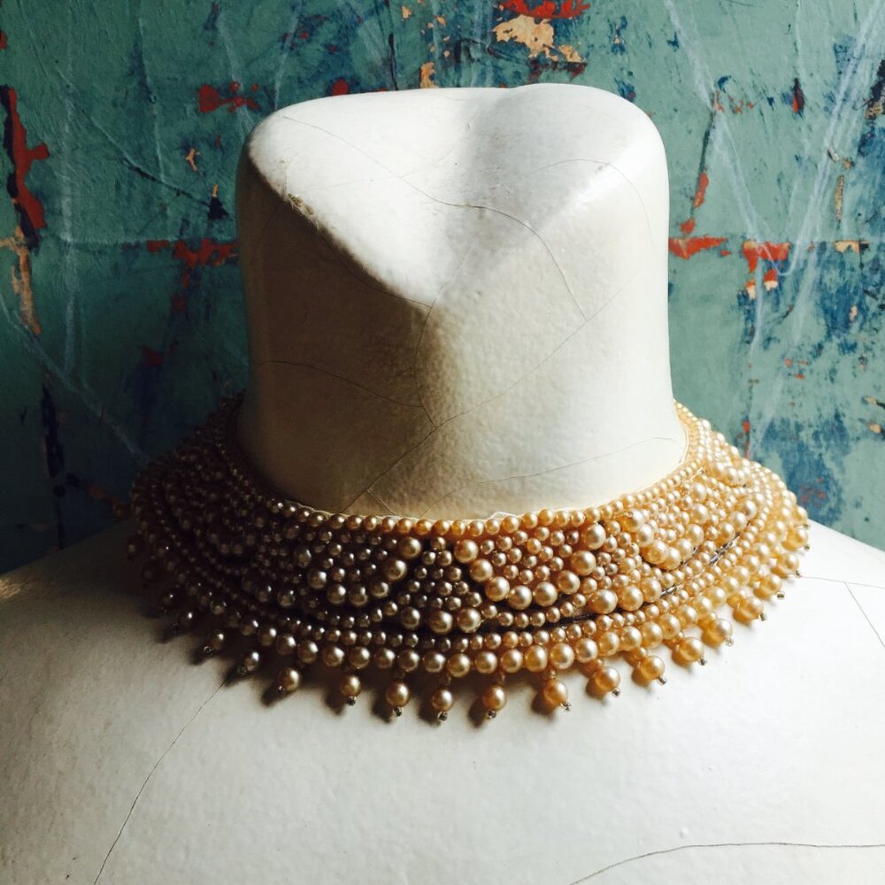 Vintage 60's Pearl Collar - NWT Japan